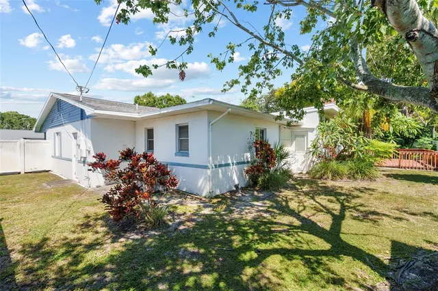 a view of a house with a patio