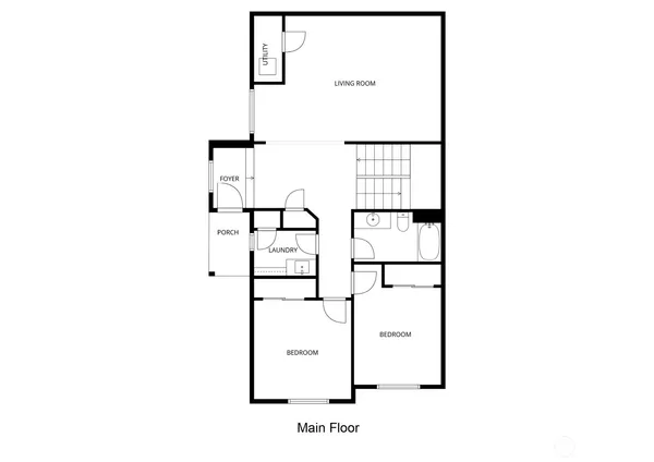 a picture of a bench in front of door