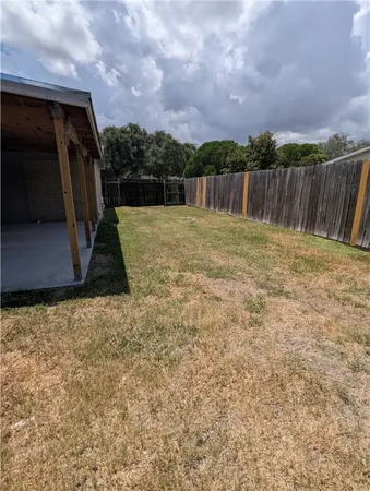 a backyard of a house