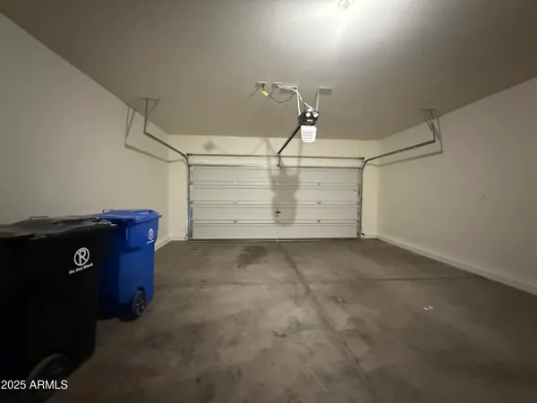a view of a garage