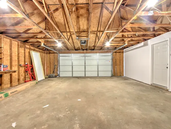 a view of a garage