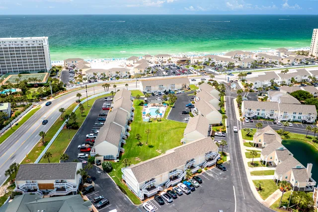 an aerial view of a city