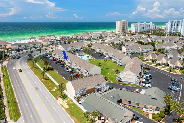 an aerial view of a city