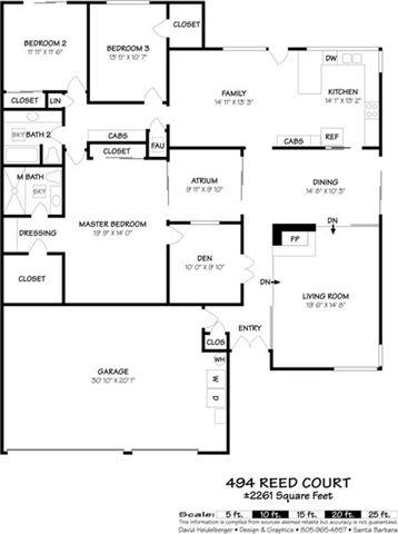 494 Reed Court Santa Barbara, CA 93117 - Photo 22 of 22 Floor Plan