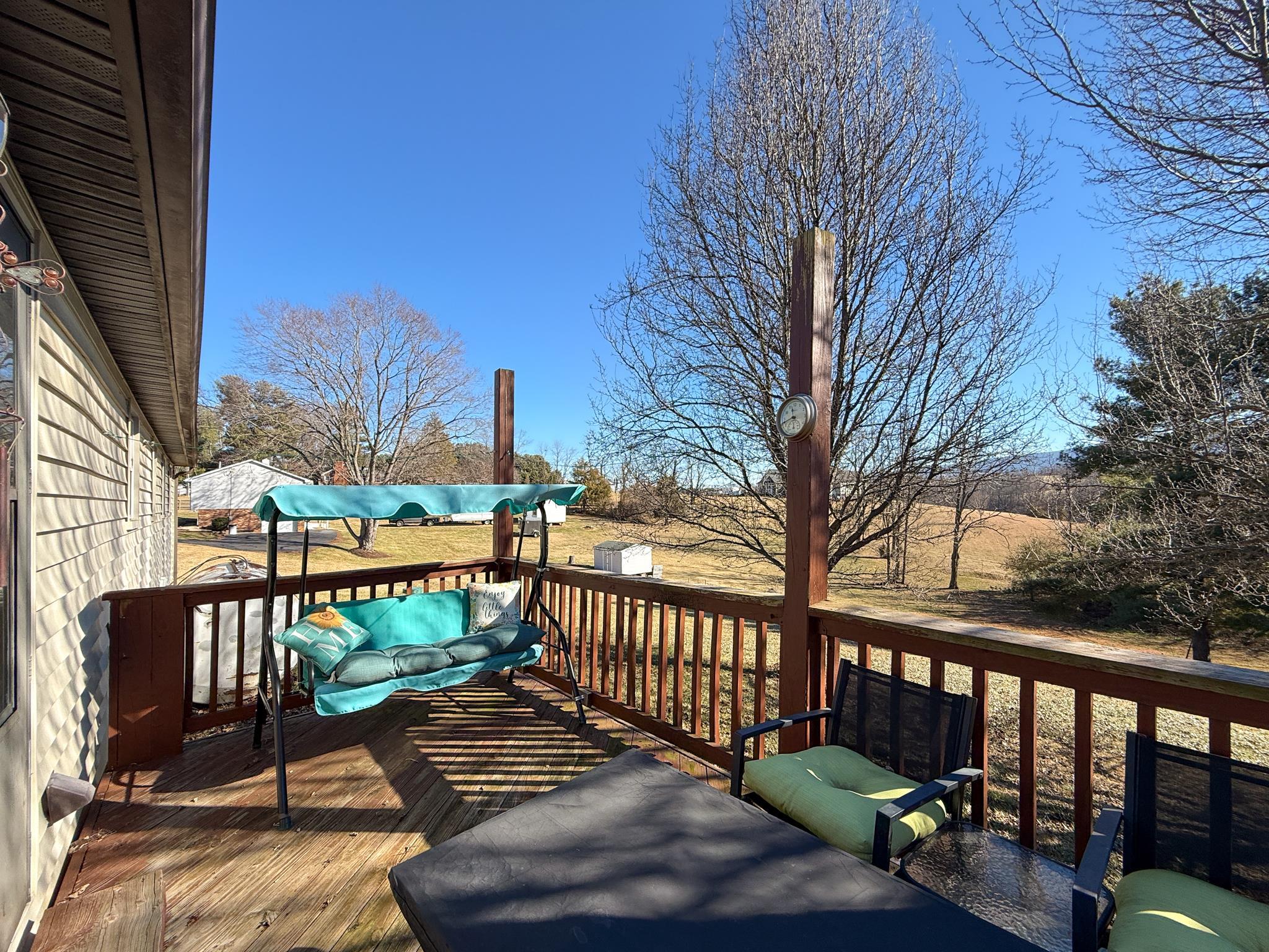 13 Indian Ridge Road Greenville, VA 24440 - Photo 15 of 17 a view of a wooden deck with furniture