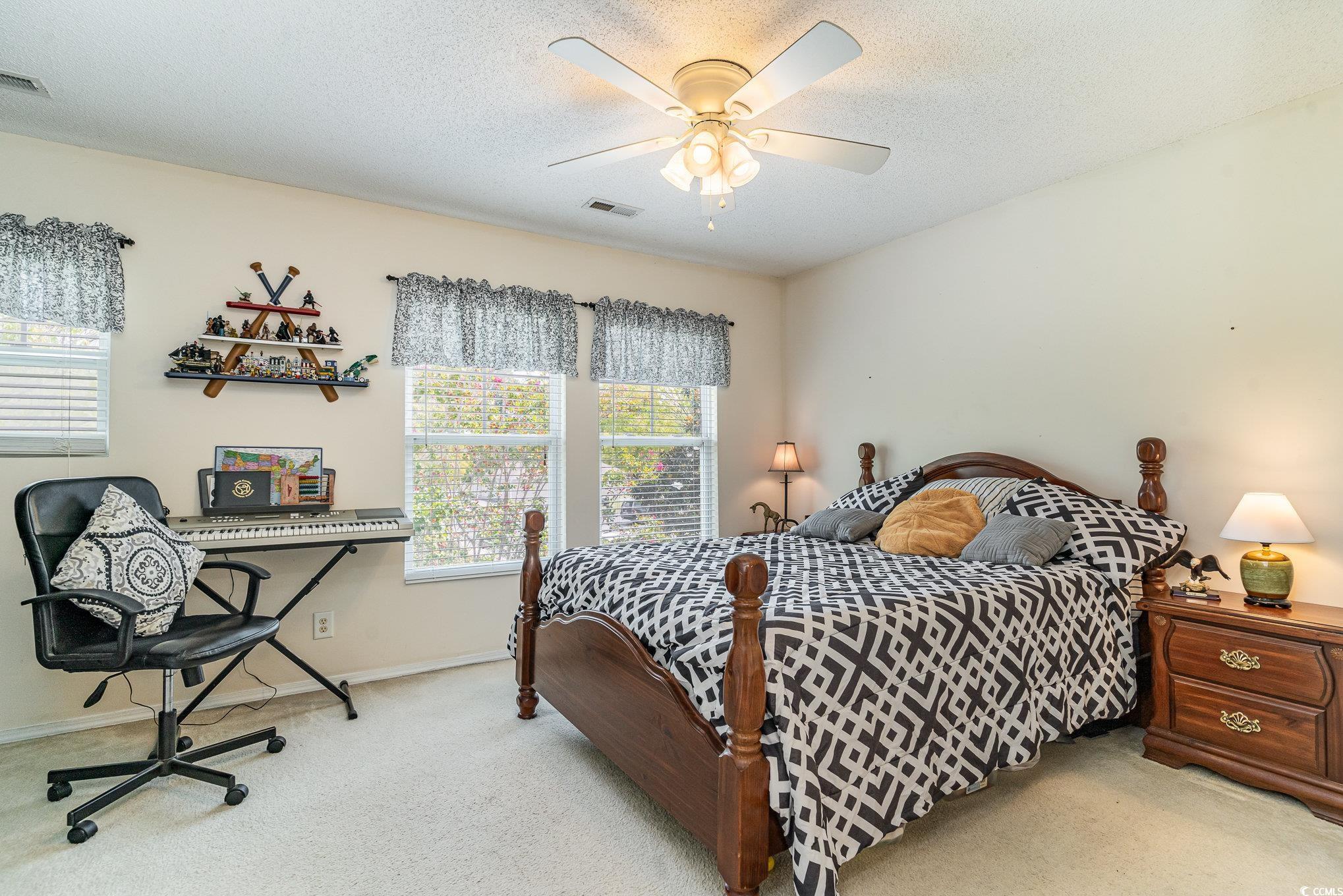 316 Kiskadee Loop, Unit 9E Conway, SC 29526 - Photo 24 of 40 Bedroom with carpet flooring, ceiling fan, and a t