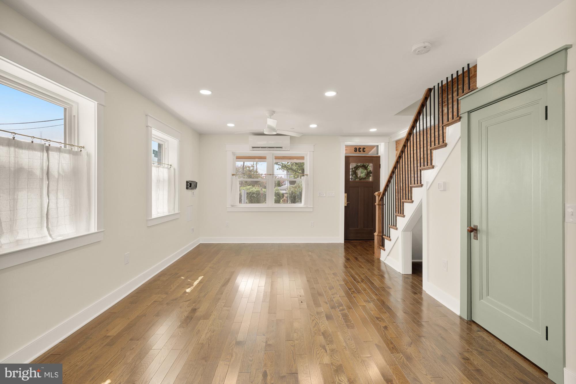 336 Channing Street Northeast, Unit A Washington, DC 20002 - Photo 12 of 28 a view of hallway with window and wooden floor