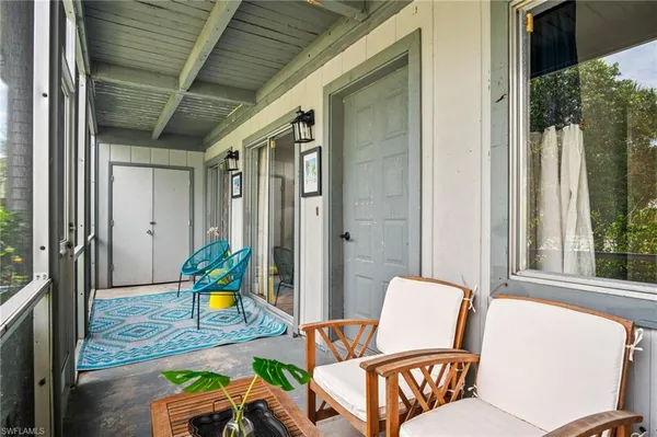 a outdoor space with furniture
