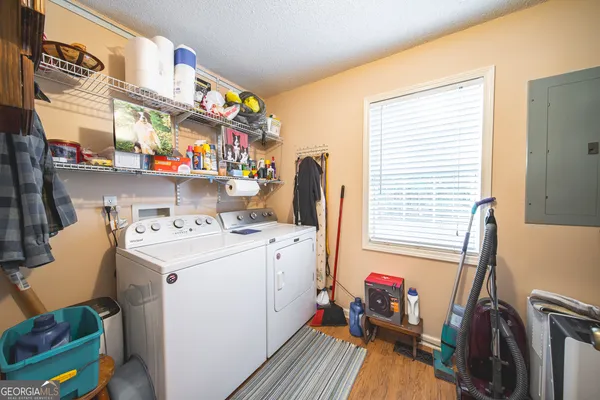 a room with storage and utility