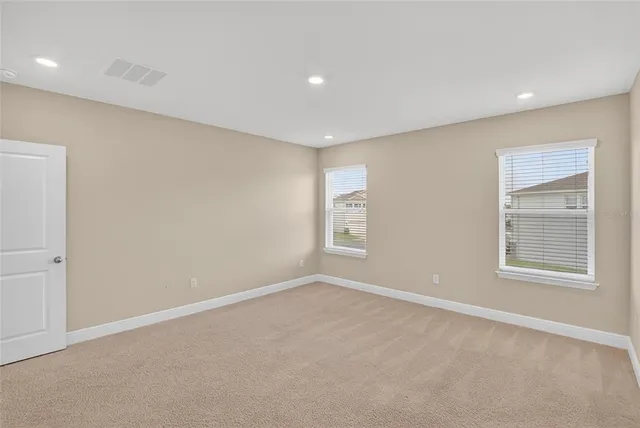 an empty room with a window