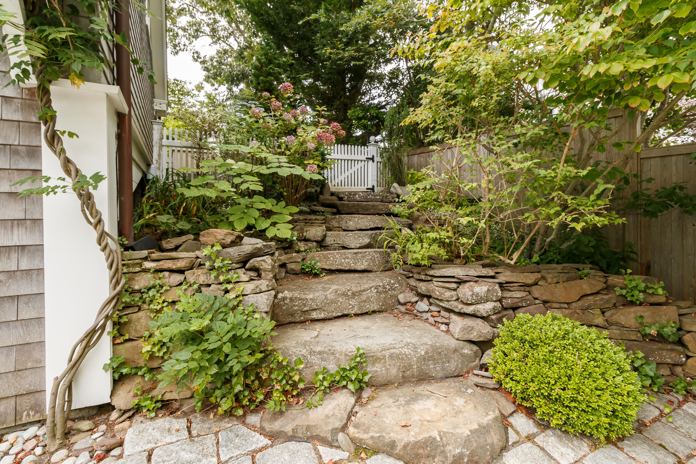 52 Point Street Provincetown, MA 02657 - Photo 23 of 35 a backyard of a house with lots of green space