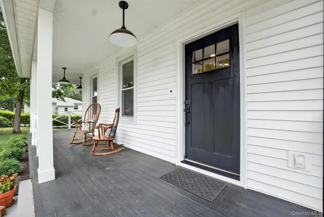 a view of outdoor seating space