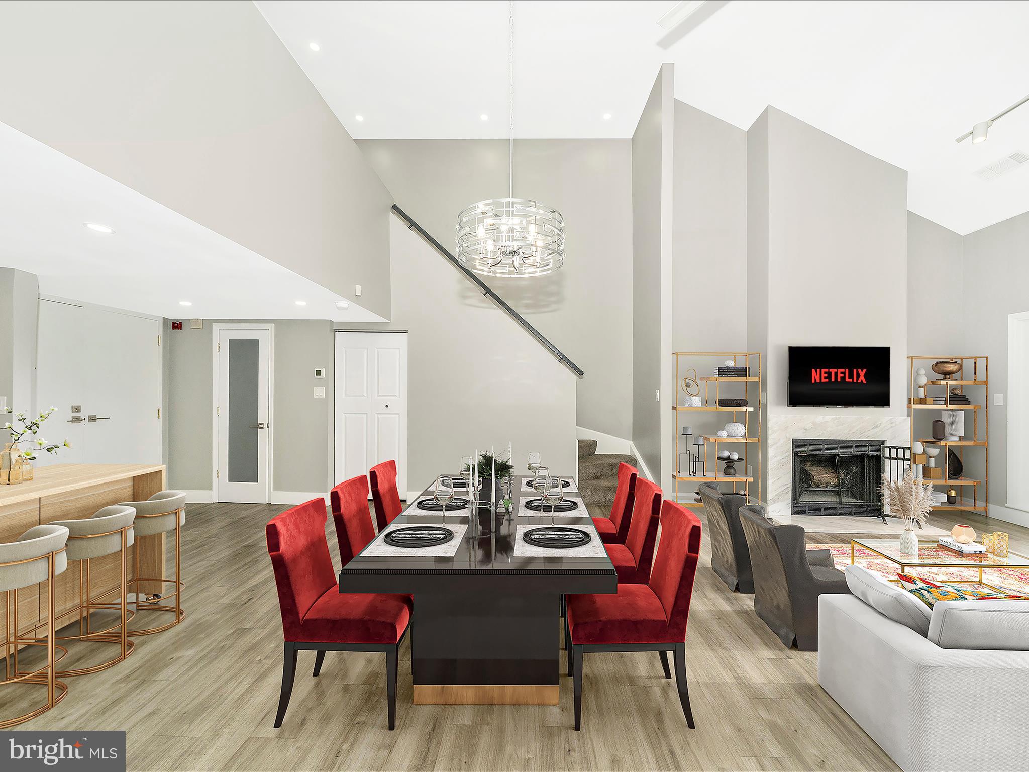 1040 Deer Ridge Drive, Unit 508 Baltimore, MD 21210 - Photo 13 of 66 Dining & Living Room Virtually Staged