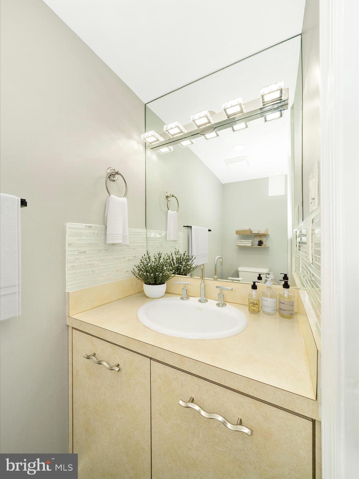 1040 Deer Ridge Drive, Unit 508 Baltimore, MD 21210 - Photo 8 of 66 a bathroom with a sink and a mirror