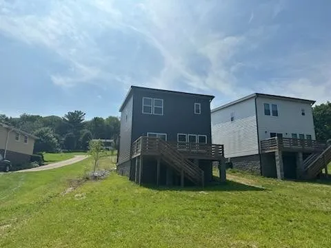 a house view with a garden space