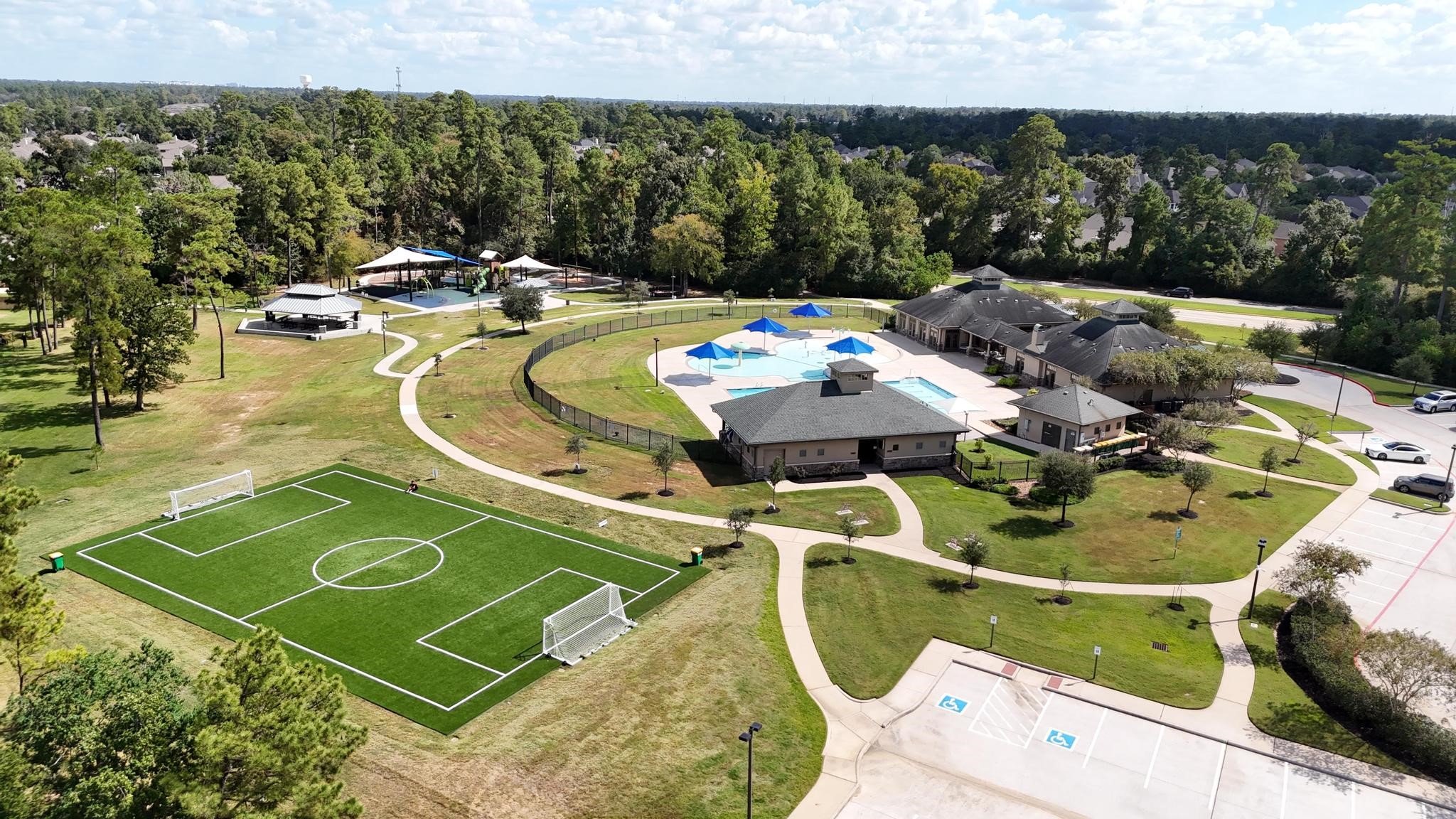 25803 Heritage Maple Drive Spring, TX 77389 - Photo 42 of 46 an aerial view of a swimming pool