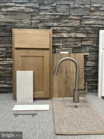 a close view of a fireplace in the kitchen