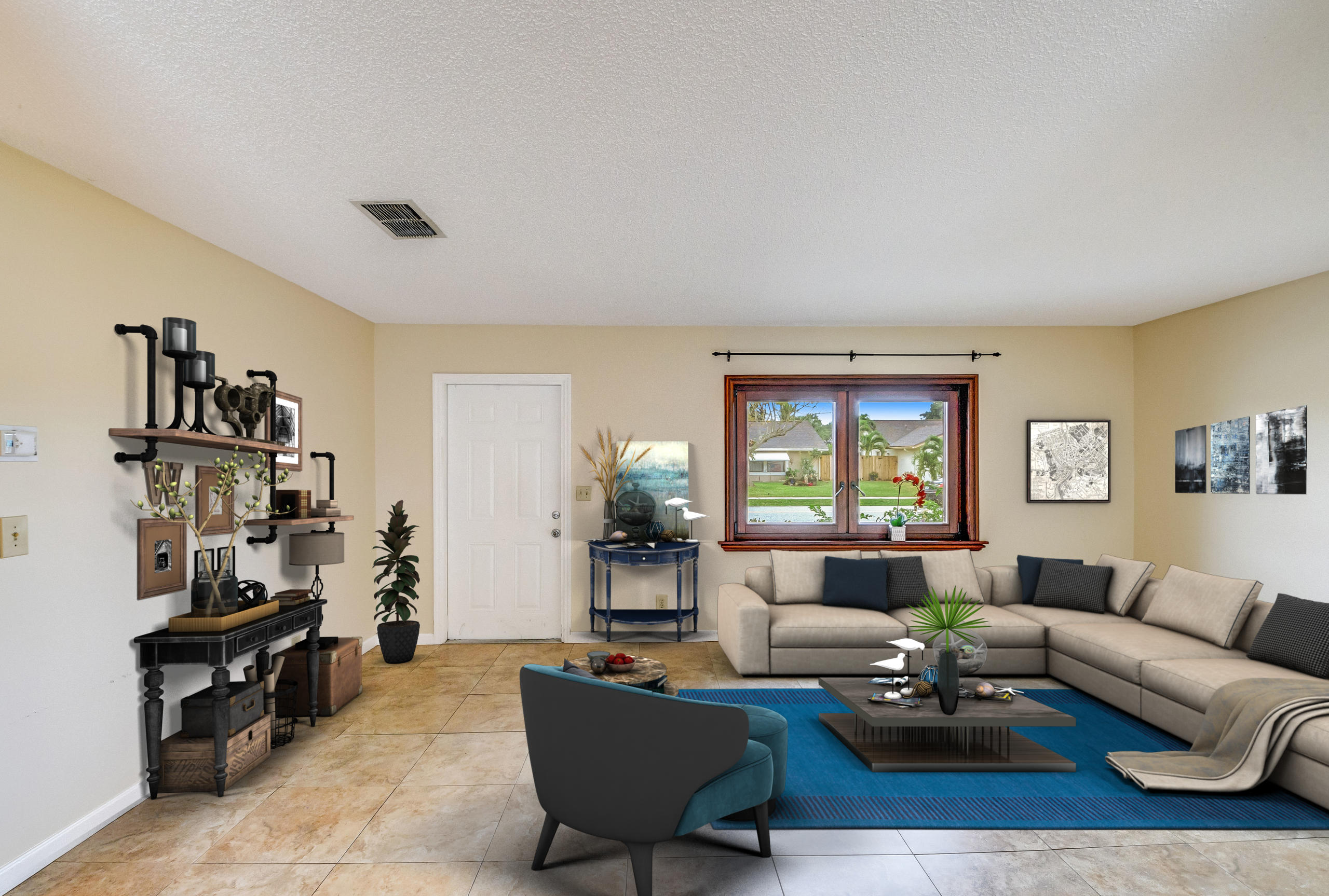 19594 Liberty Road Boca Raton, FL 33434 - Photo 11 of 53 a living room with furniture a rug and a large window