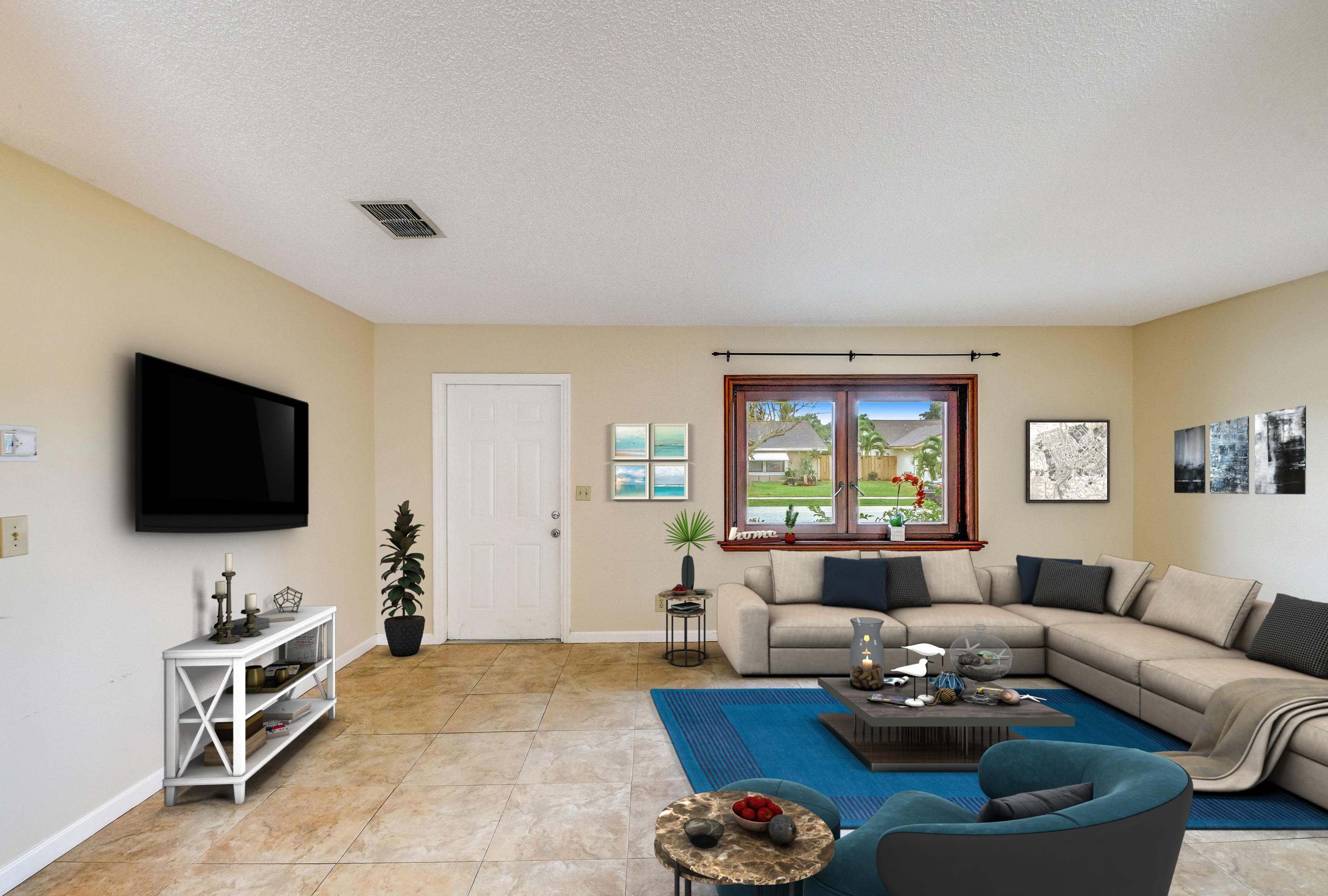 19594 Liberty Road Boca Raton, FL 33434 - Photo 12 of 53 a living room with furniture and a flat screen tv