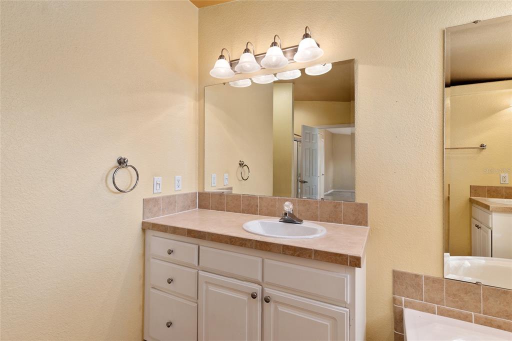 7863 Southwest 6th Place Ocala, FL 34474 - Photo 38 of 60 a bathroom with a sink vanity and a mirror