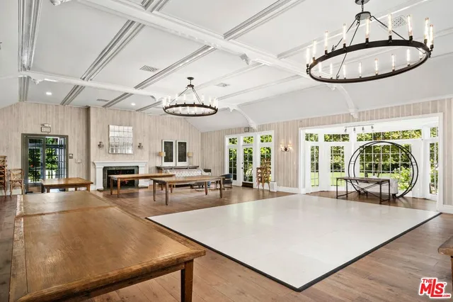a living room with furniture and rug