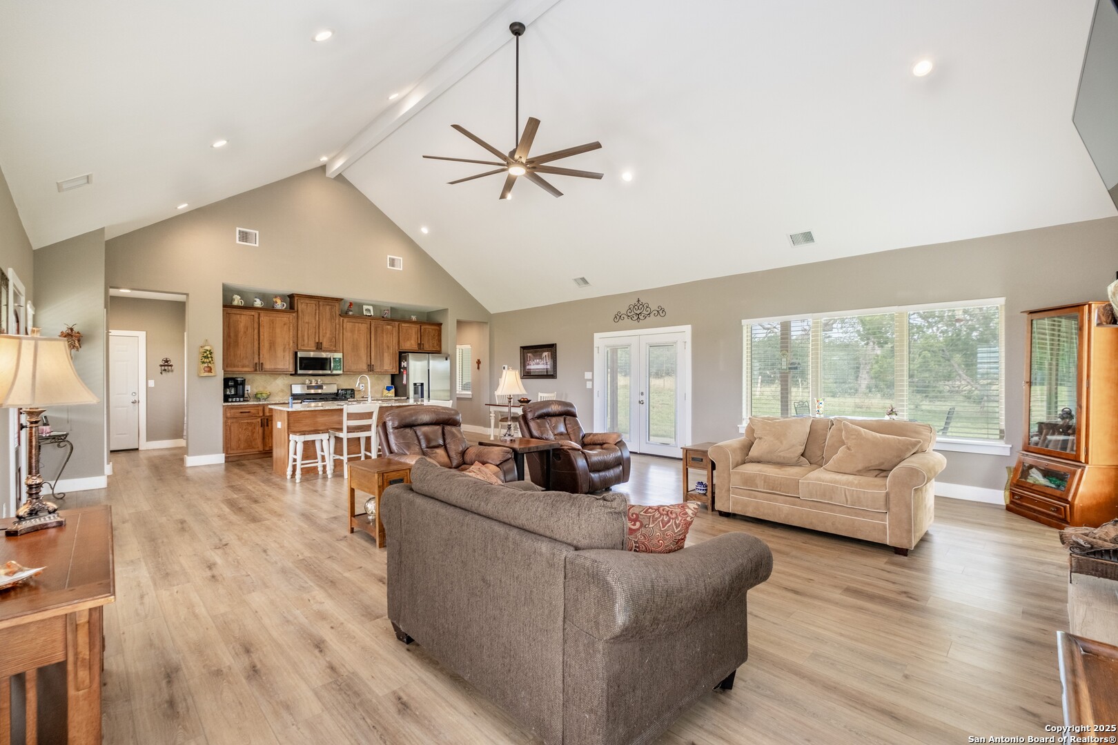 233 N Fork Bandera, TX 78003 - Photo 43 of 71 a living room with furniture and a large window