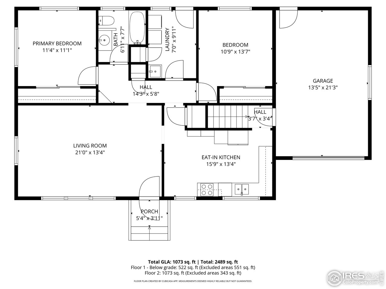 617 5th Street Stratton, CO 80836 - Photo 26 of 28 Main level floor plan