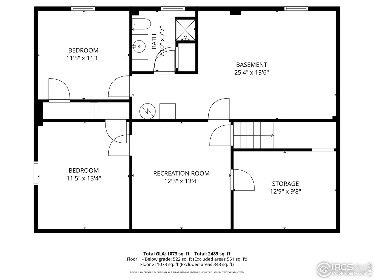 617 5th Street Stratton, CO 80836 - Photo 27 of 28 Basement floor plan