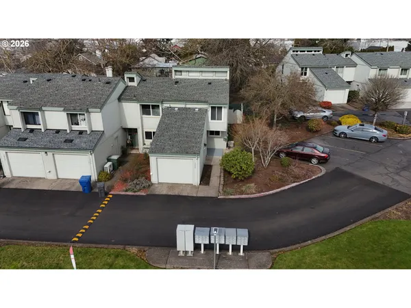 an aerial view of multiple houses