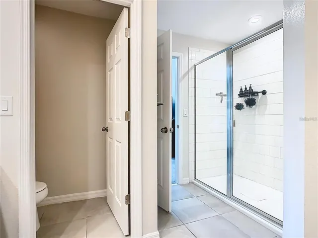 a view of bathroom with shower