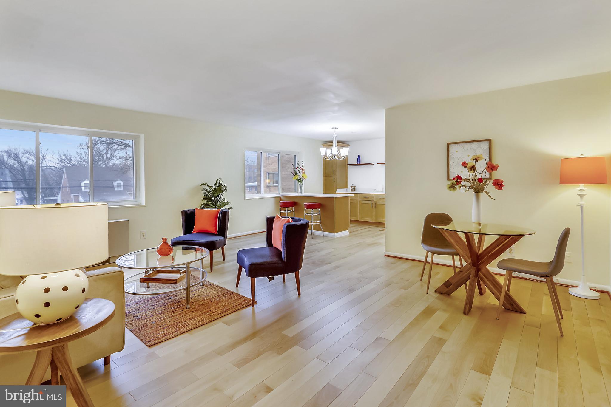 614 Sligo Avenue, Unit 207 Silver Spring, MD 20910 - Photo 4 of 32 Sunny & Spacious Living Area with Hardwood Floors