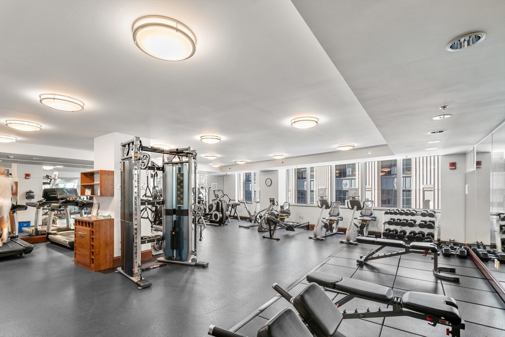 1 Charles Street South, Unit 210 Boston, MA 02116 - Photo 8 of 11 a view of a room with gym equipment
