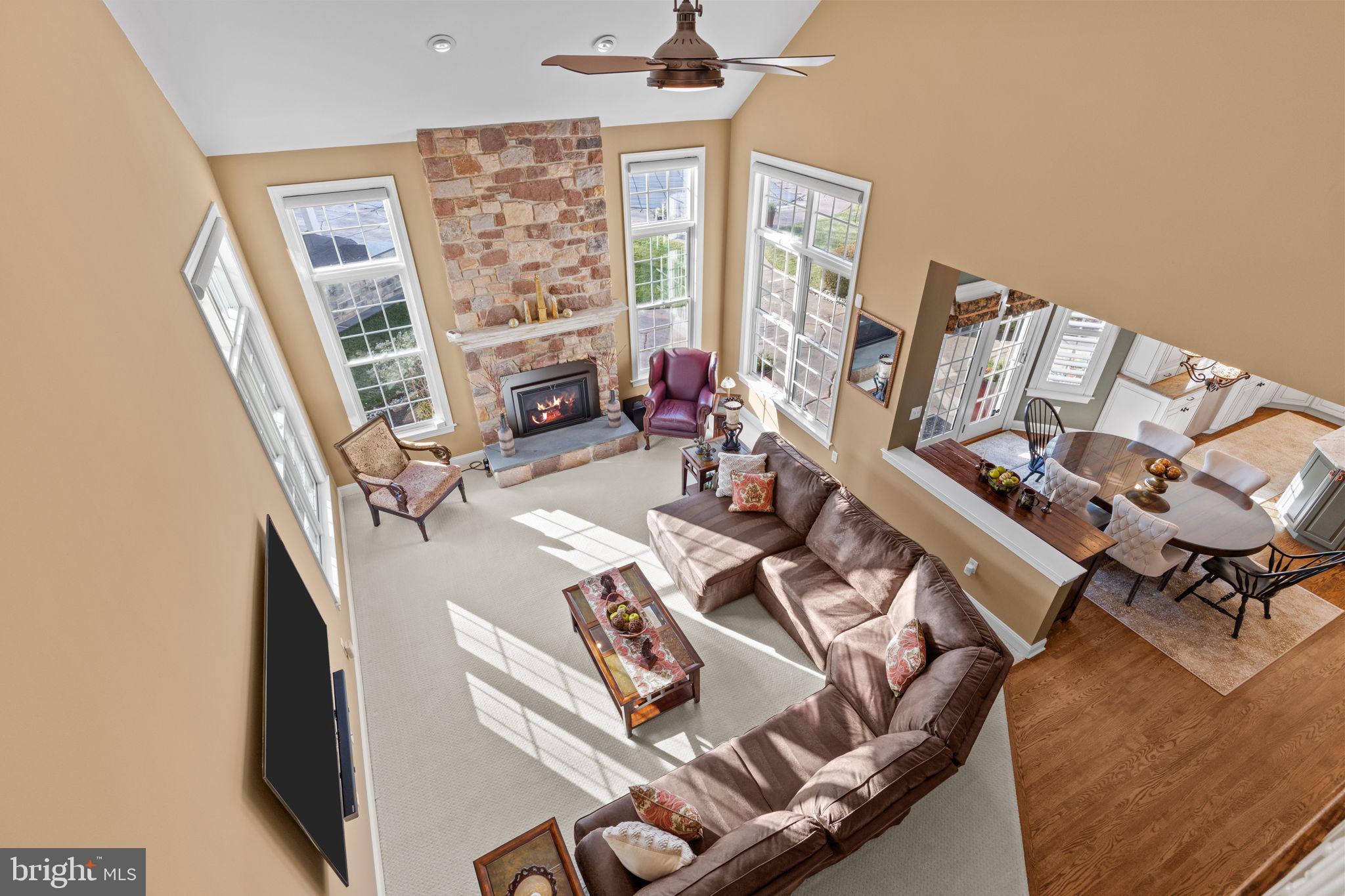 1100 Pineville Road New Hope, PA 18938 - Photo 42 of 97 Light drenched great room from 2nd floor landing