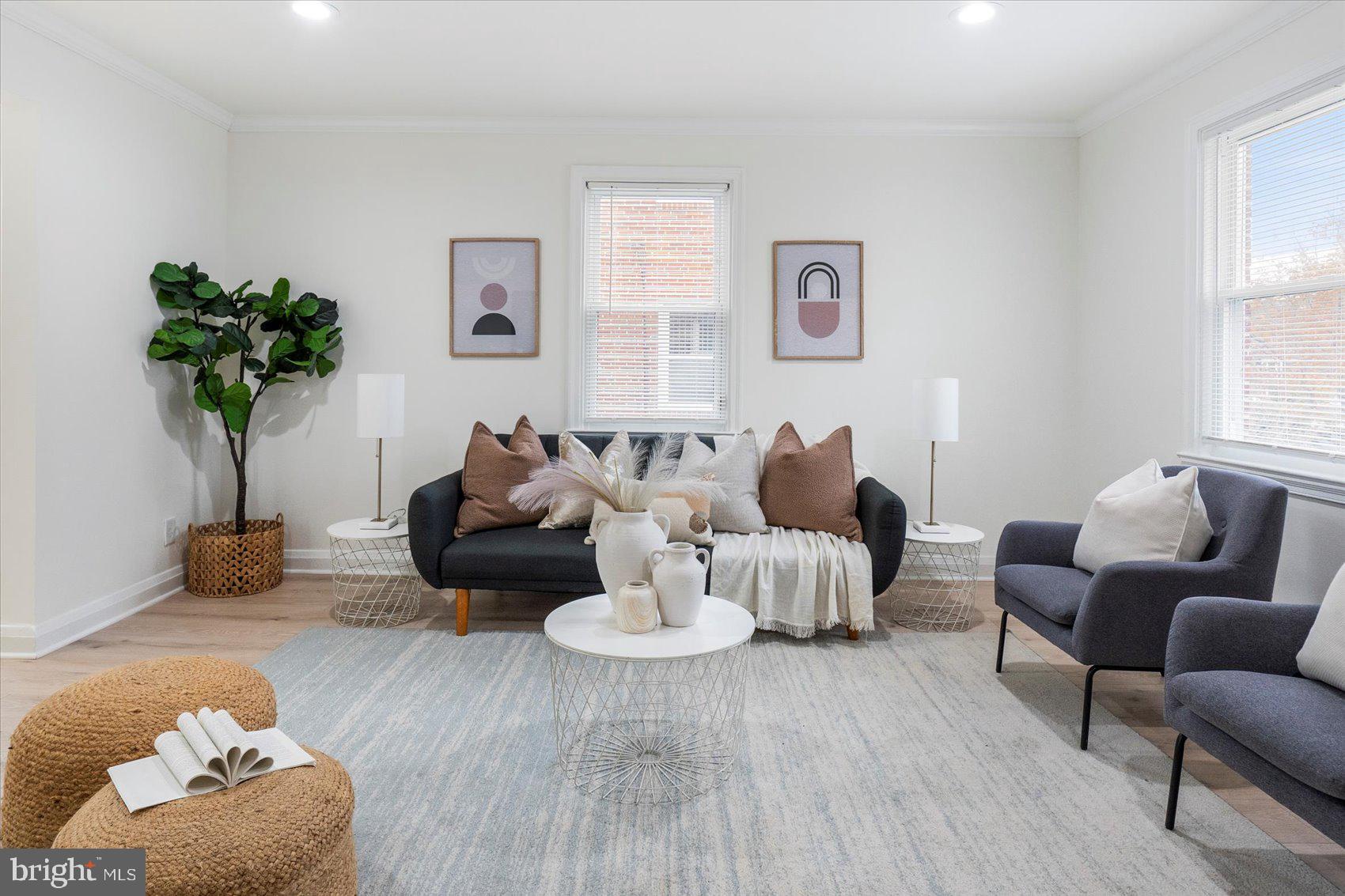 1324 Winston Avenue Baltimore, MD 21239 - Photo 2 of 33 a living room with furniture and a potted plant