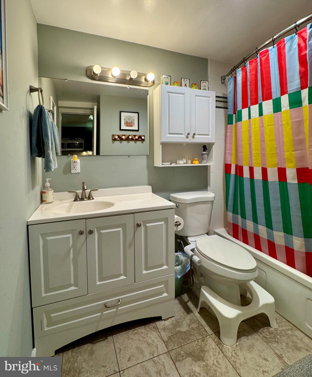 1101 3rd Street Southwest, Unit 509 Washington, DC 20024 - Photo 18 of 28 a bathroom with a sink a toilet and mirror