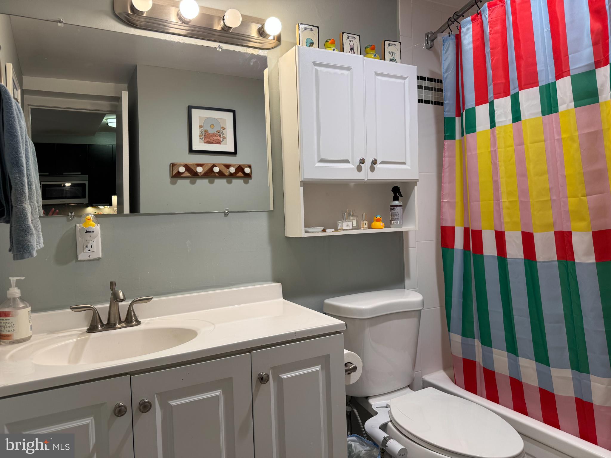 1101 3rd Street Southwest, Unit 509 Washington, DC 20024 - Photo 19 of 28 a bathroom with a sink toilet and shower
