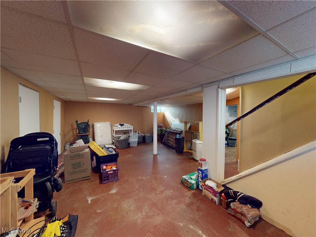 1136 Erieview Road Cleveland Heights, OH 44121 - Photo 40 of 45 Finished below grade area with a drop ceiling and electric panel