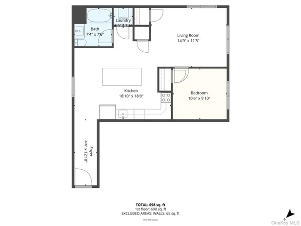 a picture of a bench in front of a wall