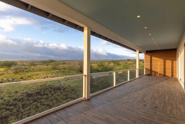 a view of ocean from a balcony