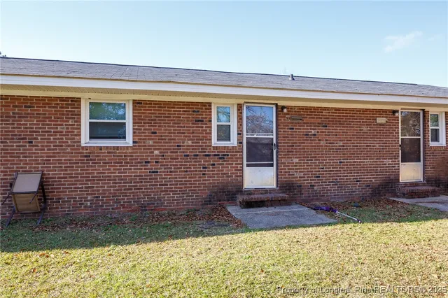 a view of front door of house