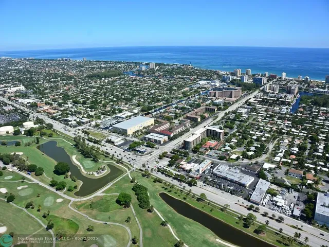 an aerial view of a city