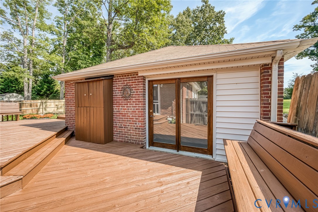 7407 Biscayne Road Henrico, VA 23294 - Photo 27 of 40 a view of a house with backyard and deck