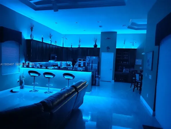 a room with pool table