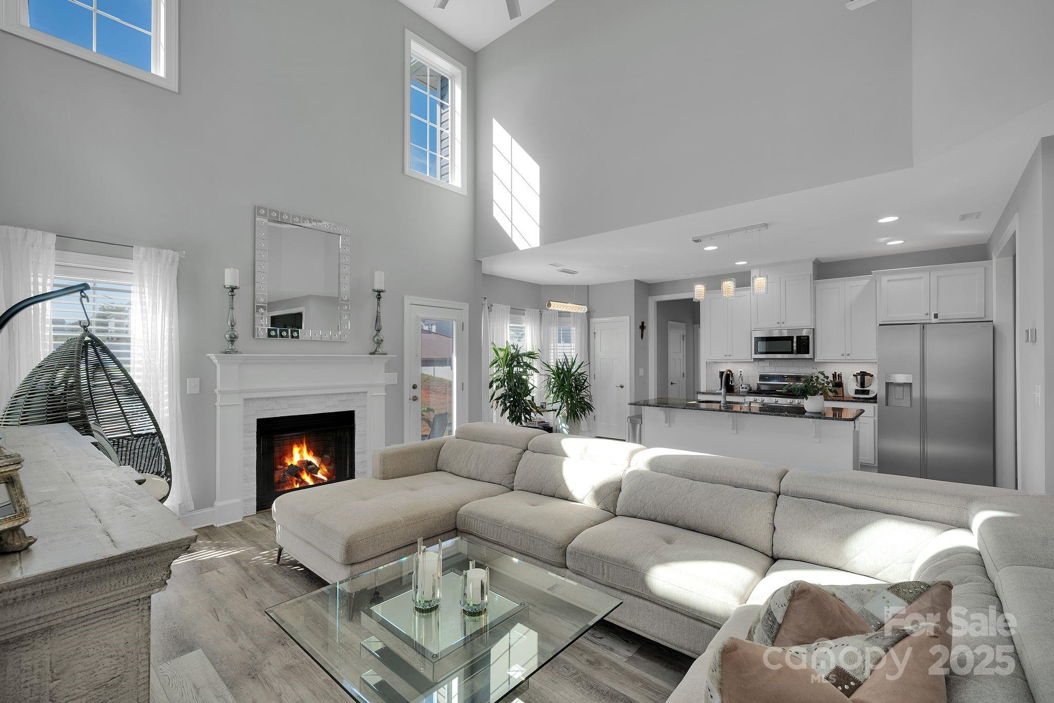 236 Pinnacle Crossing Shelby, NC 28152 - Photo 6 of 39 a living room with furniture and a fireplace