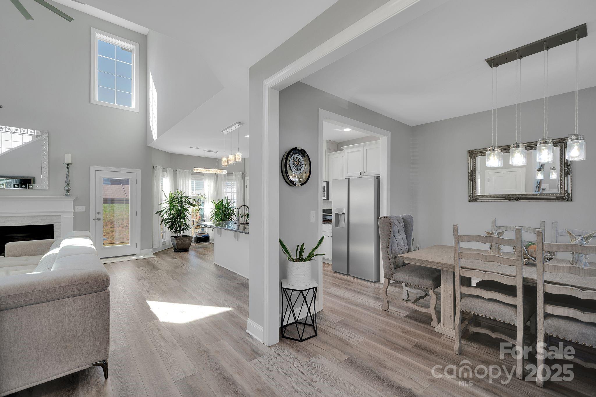236 Pinnacle Crossing Shelby, NC 28152 - Photo 9 of 39 a living room with furniture a fireplace and potted plants