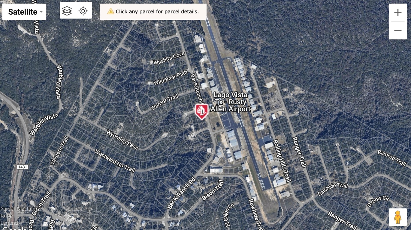 Aerial overview of property's location