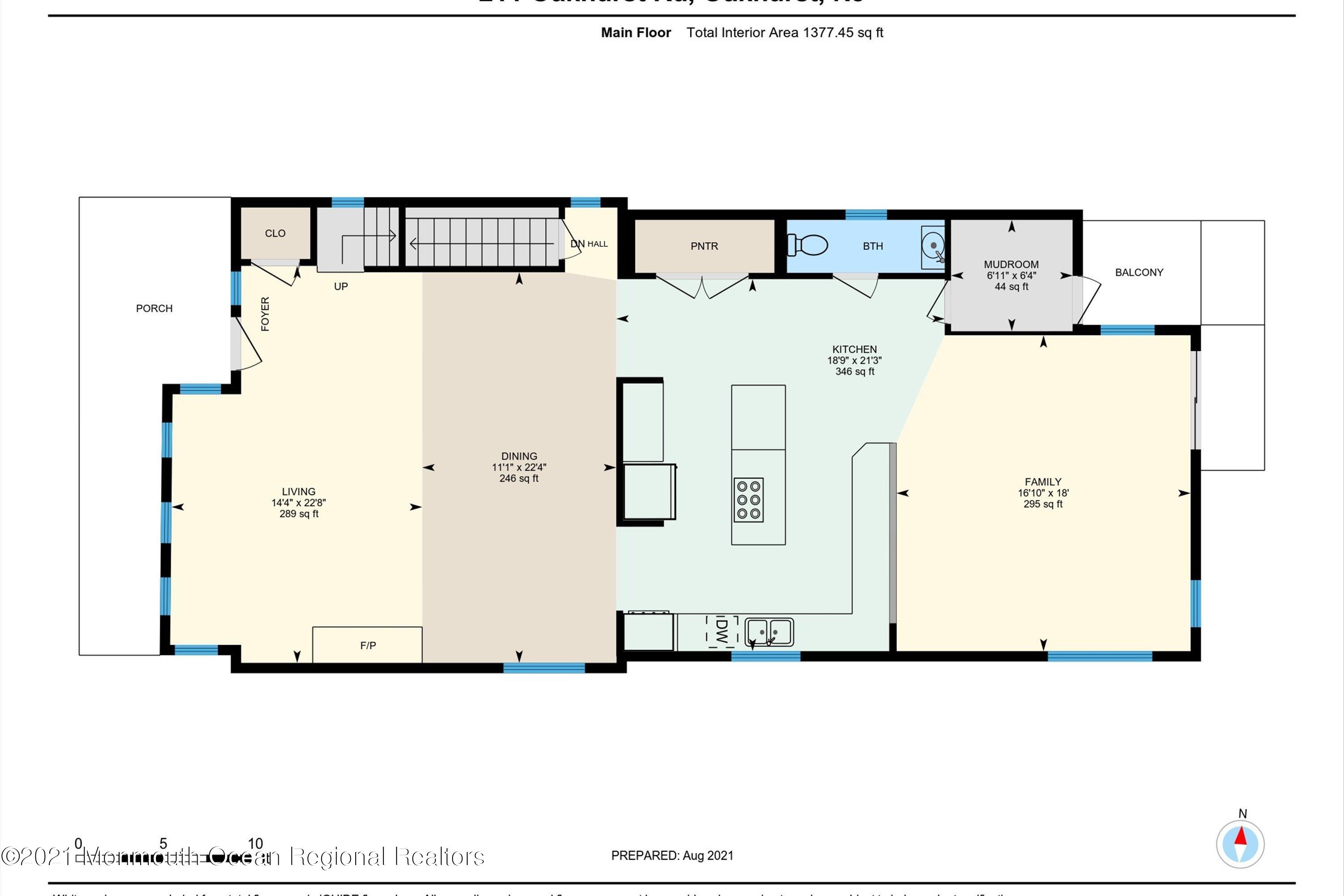 211 Oakhurst Road Oakhurst, NJ 07755 - Photo 46 of 47 Floor Plan - 1st Level