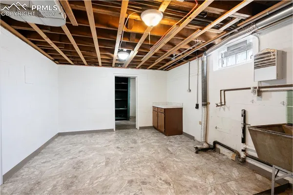 a view of a storage room