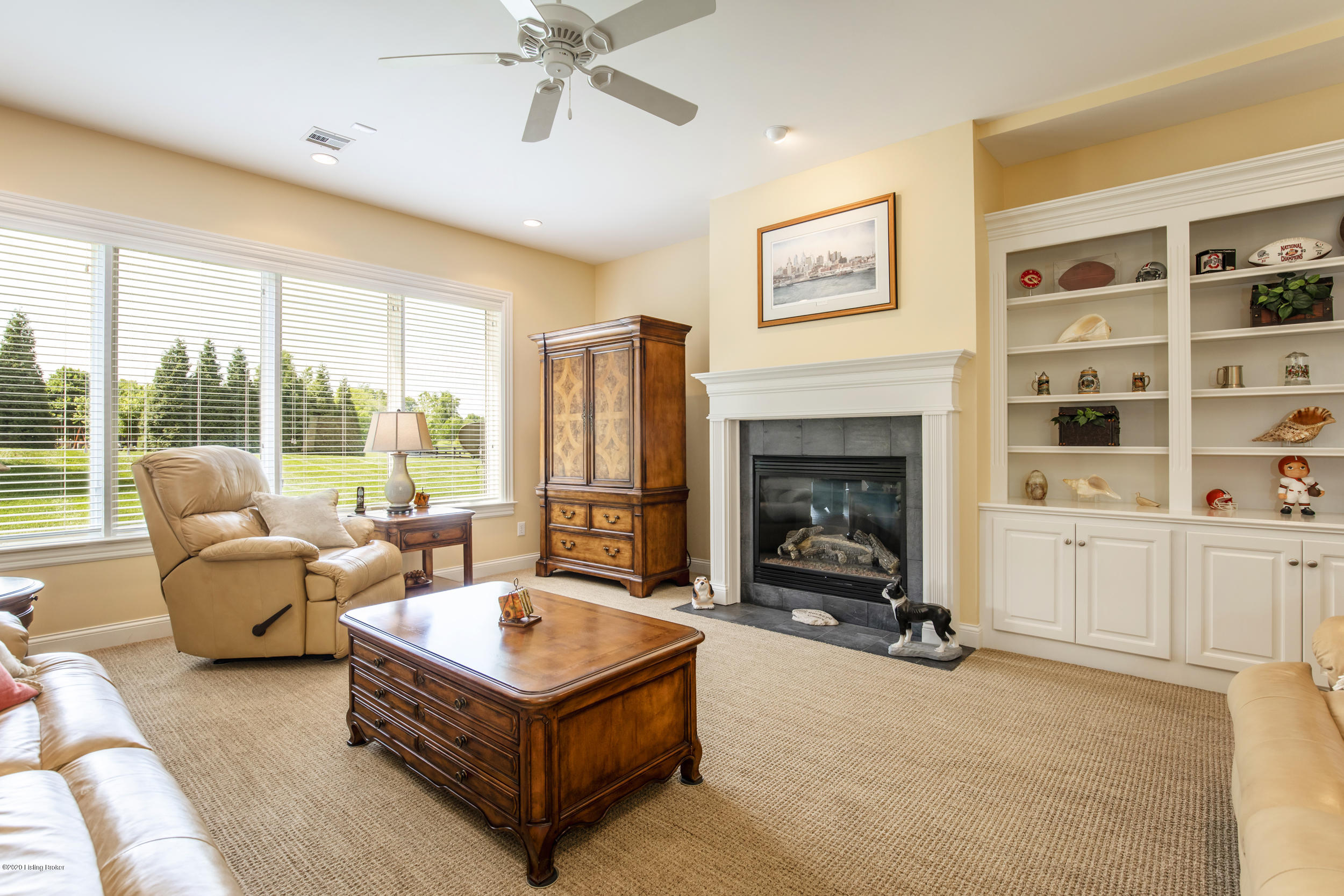 3208 Overlook Ridge Road Prospect, KY 40059 - Photo 54 of 76 Oversized Space with Built-ins and a Gas Fireplace