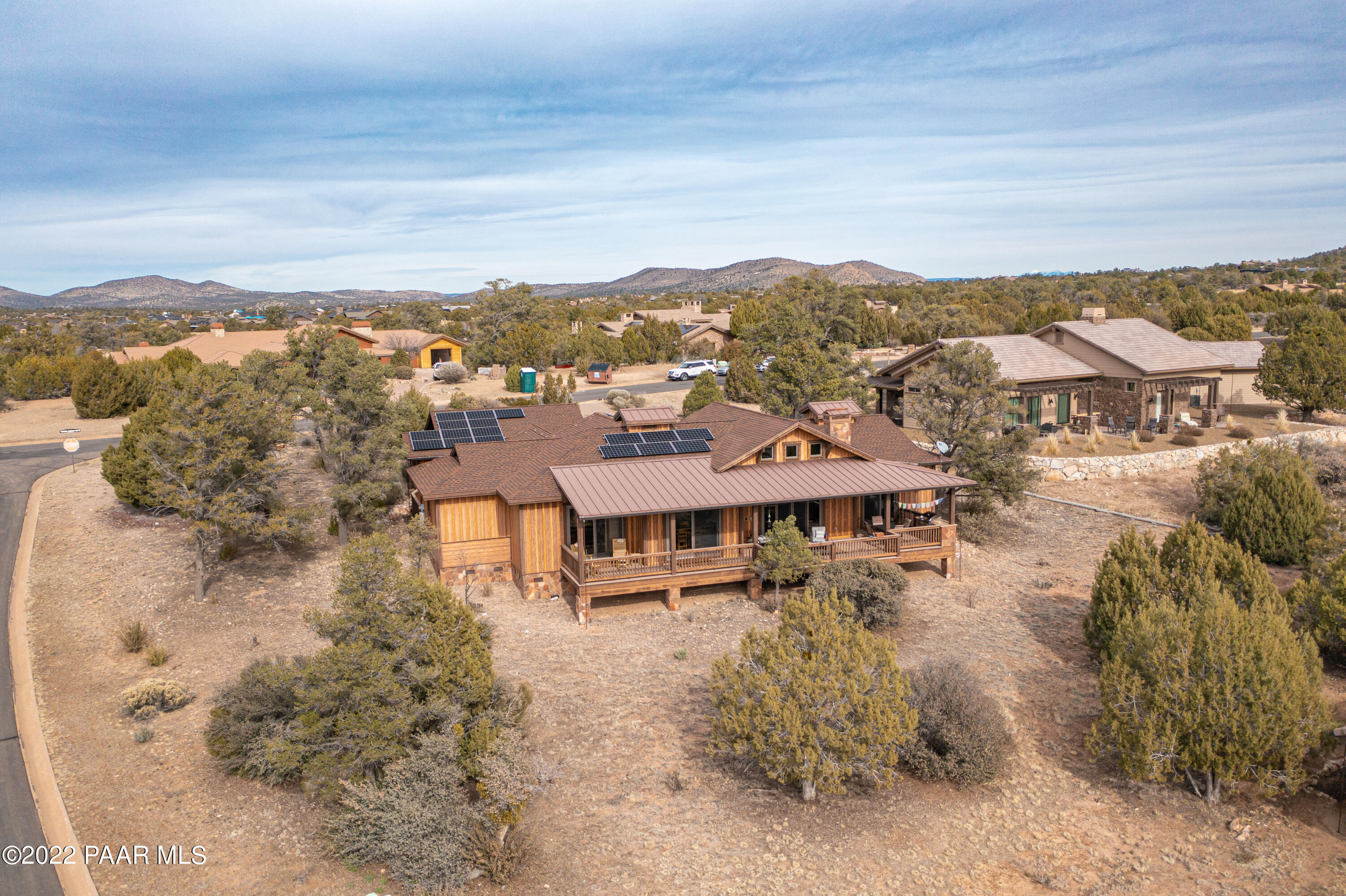 5695 West Three Forks Road Prescott, AZ 86305 - Photo 34 of 48 a view of a city with mountains in the background